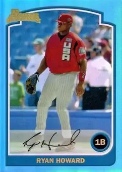 2013 Bowman Chrome - Blue Sapphire Refractor Rookie Reprints #BDP138 - Ryan Howard - Philadelphia Phillies