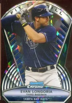 2013 Bowman Chrome - Fit The Bill Atomic Refractors #FTB-EL - Evan Longoria - Tampa Bay Rays - Front