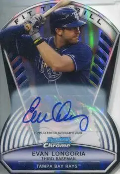 2013 Bowman Chrome - Fit the Bill Autographs #FTBA-EL - Evan Longoria - Tampa Bay Rays - Front