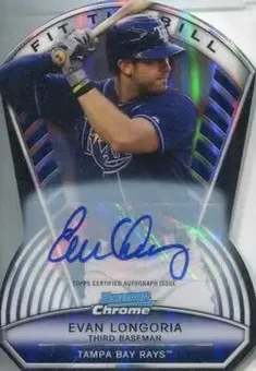 2013 Bowman Chrome - Fit the Bill Autographs #FTBA-EL - Evan Longoria - Tampa Bay Rays
