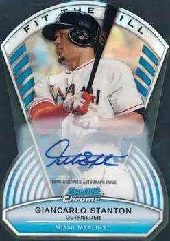 2013 Bowman Chrome - Fit the Bill Autographs #FTBA-GS - Giancarlo Stanton - Miami Marlins - Front