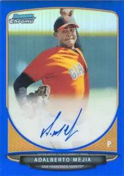 2013 Bowman Chrome - Prospect Autographs Blue Refractor #BCA-AM - Adalberto Mejia - San Francisco Giants