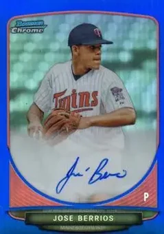 2013 Bowman Chrome - Prospect Autographs Blue Refractor #BCA-JB - José Berríos - Minnesota Twins