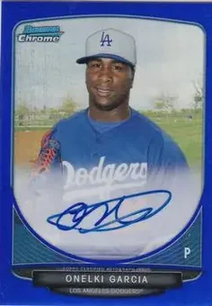 2013 Bowman Chrome - Prospect Autographs Blue Refractor #BCA-OG - Onelki Garcia - Los Angeles Dodgers