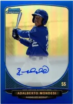 2013 Bowman Chrome - Prospect Autographs Blue Refractor #BCP-AMO - Adalberto Mondesi - Kansas City Royals
