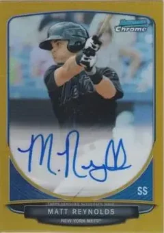 2013 Bowman Chrome - Prospect Autographs Gold Refractor #BCA-MR - Matt Reynolds - New York Mets