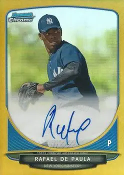 2013 Bowman Chrome - Prospect Autographs Gold Refractor #BCA-RD - Rafael De Paula - New York Yankees