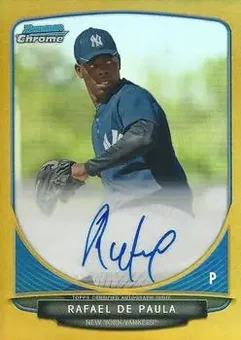 2013 Bowman Chrome - Prospect Autographs Gold Refractor #BCA-RD - Rafael De Paula - New York Yankees