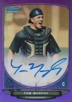 2013 Bowman Chrome - Prospect Autographs Purple Refractor #BCA-TM - Tom Murphy - Colorado Rockies - Front