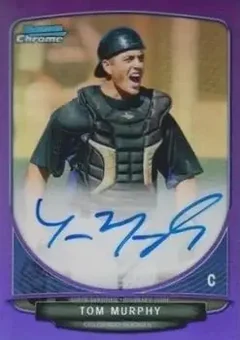 2013 Bowman Chrome - Prospect Autographs Purple Refractor #BCA-TM - Tom Murphy - Colorado Rockies