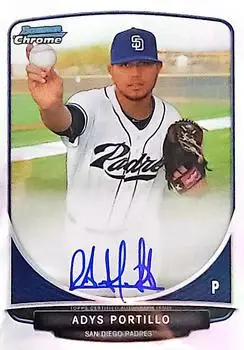 2013 Bowman Chrome - Prospect Autographs Refractor #BCA-AP - Adys Portillo - San Diego Padres