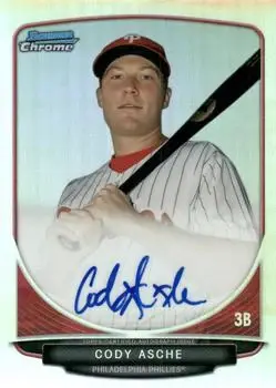 2013 Bowman Chrome - Prospect Autographs Refractor #BCA-CA - Cody Asche - Philadelphia Phillies - Front