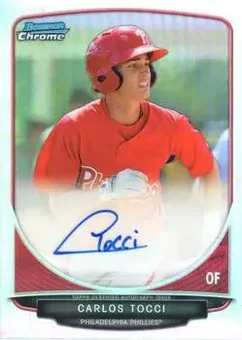 2013 Bowman Chrome - Prospect Autographs Refractor #BCA-CT - Carlos Tocci - Philadelphia Phillies
