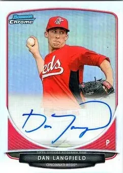 2013 Bowman Chrome - Prospect Autographs Refractor #BCA-DL - Dan Langfield - Cincinnati Reds