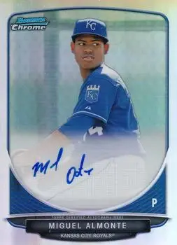 2013 Bowman Chrome - Prospect Autographs Refractor #BCA-MA - Miguel Almonte - Kansas City Royals