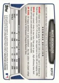 2013 Bowman Chrome - Prospects #BCP157 - Matt Reynolds - New York Mets - Back