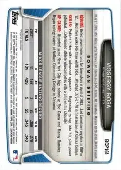 2013 Bowman Chrome - Prospects #BCP164 - Viosergy Rosa - Miami Marlins - Back