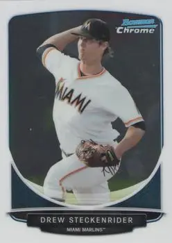 2013 Bowman Chrome - Prospects #BCP183 - Drew Steckenrider - Miami Marlins - Front