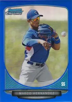 2013 Bowman Chrome - Prospects Blue Refractors #BCP115 - Marco Hernandez - Chicago Cubs