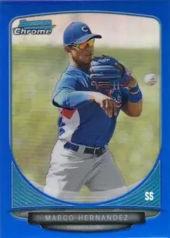 2013 Bowman Chrome - Prospects Blue Refractors #BCP115 - Marco Hernandez - Chicago Cubs