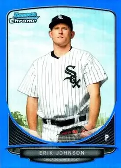 2013 Bowman Chrome - Prospects Blue Refractors #BCP122 - Erik Johnson - Chicago White Sox