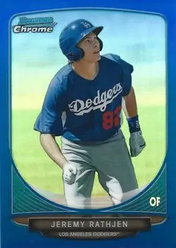 2013 Bowman Chrome - Prospects Blue Refractors #BCP142 - Jeremy Rathjen - Los Angeles Dodgers