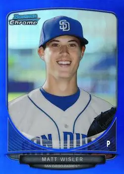 2013 Bowman Chrome - Prospects Blue Refractors #BCP149 - Matt Wisler - San Diego Padres