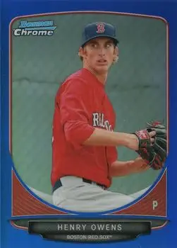 2013 Bowman Chrome - Prospects Blue Refractors #BCP150 - Henry Owens - Boston Red Sox