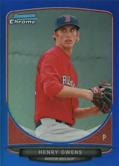 2013 Bowman Chrome - Prospects Blue Refractors #BCP150 - Henry Owens - Boston Red Sox