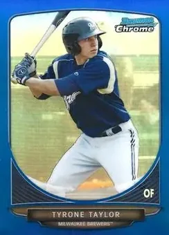 2013 Bowman Chrome - Prospects Blue Refractors #BCP158 - Tyrone Taylor - Milwaukee Brewers