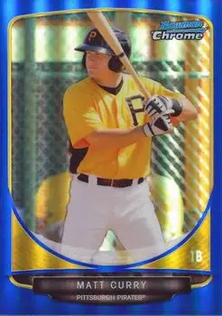 2013 Bowman Chrome - Prospects Blue Refractors #BCP163 - Matt Curry - Pittsburgh Pirates