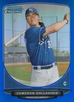 2013 Bowman Chrome - Prospects Blue Refractors #BCP177 - Cameron Gallagher - Kansas City Royals
