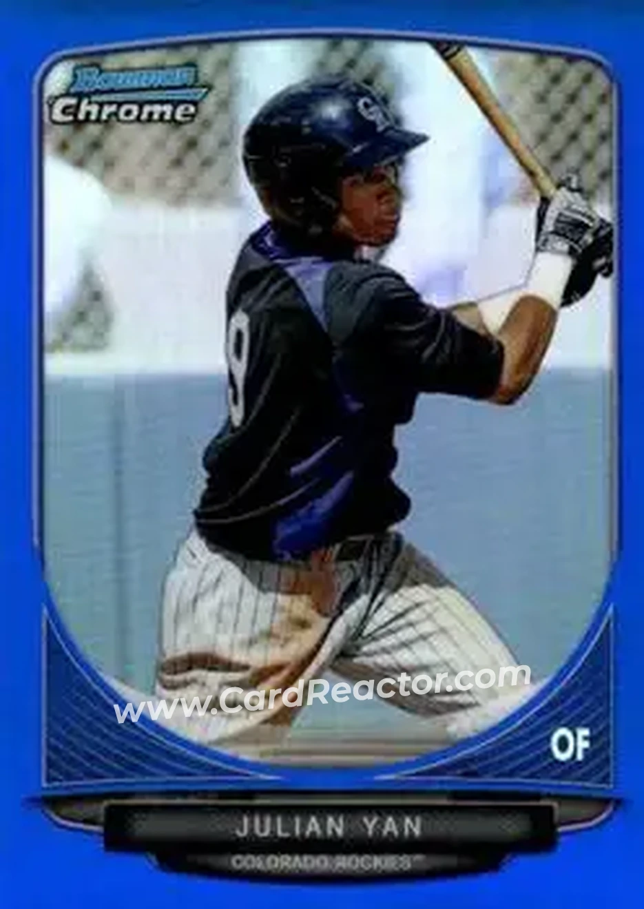 2013 Bowman Chrome - Prospects Blue Refractors #BCP193 - Julian Yan - Colorado Rockies - Front
