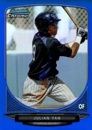 2013 Bowman Chrome - Prospects Blue Refractors #BCP193 - Julian Yan - Colorado Rockies