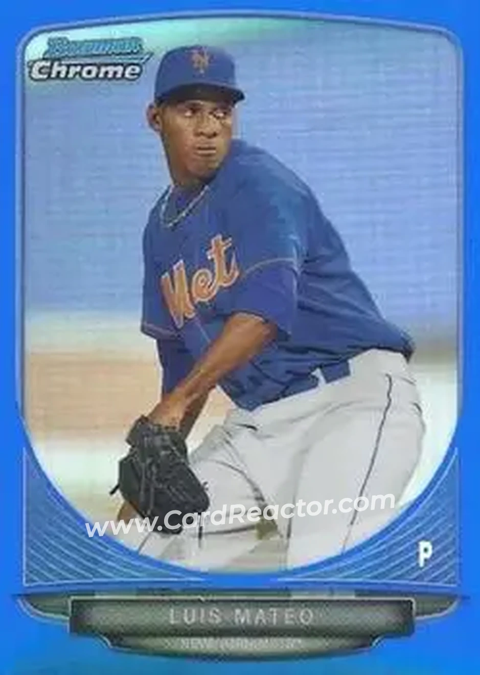 2013 Bowman Chrome - Prospects Blue Refractors #BCP196 - Luis Mateo - New York Mets