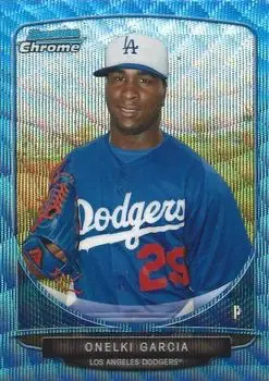 2013 Bowman Chrome - Prospects Blue Wave Refractors #BCP118 - Onelki Garcia - Los Angeles Dodgers