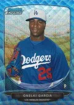 2013 Bowman Chrome - Prospects Blue Wave Refractors #BCP118 - Onelki Garcia - Los Angeles Dodgers