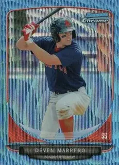 2013 Bowman Chrome - Prospects Blue Wave Refractors #BCP120 - Deven Marrero - Boston Red Sox