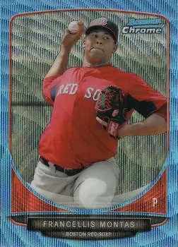 2013 Bowman Chrome - Prospects Blue Wave Refractors #BCP129 - Francellis Montas - Boston Red Sox