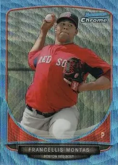 2013 Bowman Chrome - Prospects Blue Wave Refractors #BCP129 - Francellis Montas - Boston Red Sox