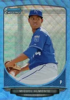 2013 Bowman Chrome - Prospects Blue Wave Refractors #BCP131 - Miguel Almonte - Kansas City Royals
