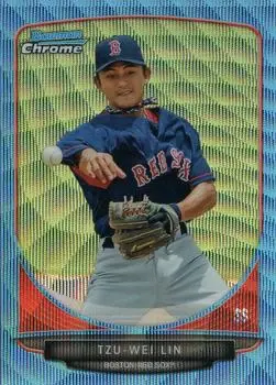 2013 Bowman Chrome - Prospects Blue Wave Refractors #BCP133 - Tzu-Wei Lin - Boston Red Sox