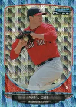 2013 Bowman Chrome - Prospects Blue Wave Refractors #BCP152 - Pat Light - Boston Red Sox