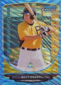 2013 Bowman Chrome - Prospects Blue Wave Refractors #BCP163 - Matt Curry - Pittsburgh Pirates