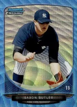2013 Bowman Chrome - Prospects Blue Wave Refractors #BCP172 - Saxon Butler - New York Yankees