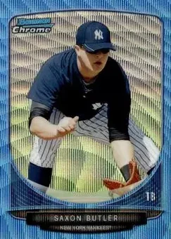 2013 Bowman Chrome - Prospects Blue Wave Refractors #BCP172 - Saxon Butler - New York Yankees