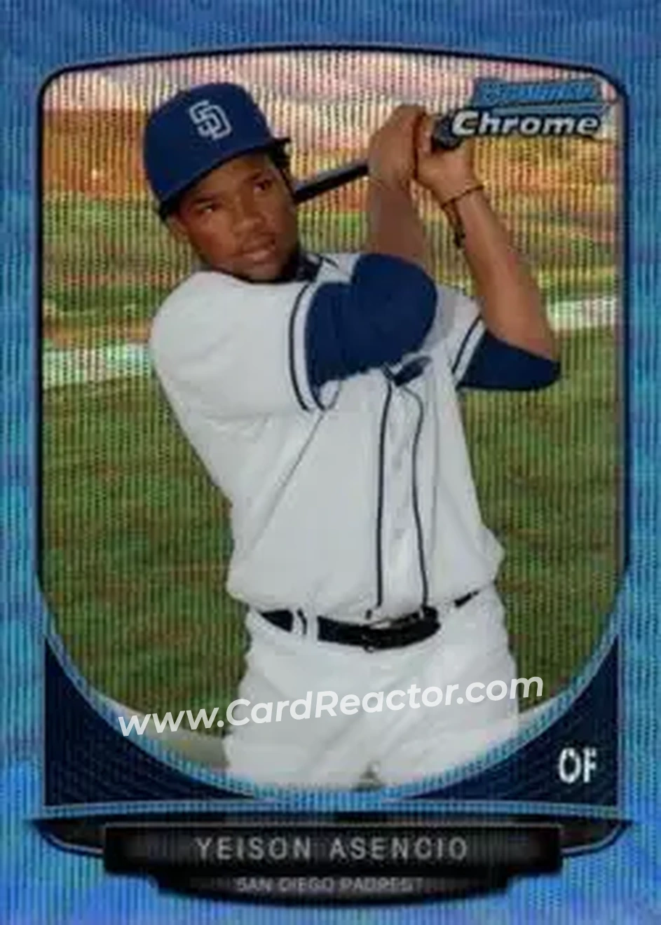 2013 Bowman Chrome - Prospects Blue Wave Refractors #BCP189 - Yeison Asencio - San Diego Padres