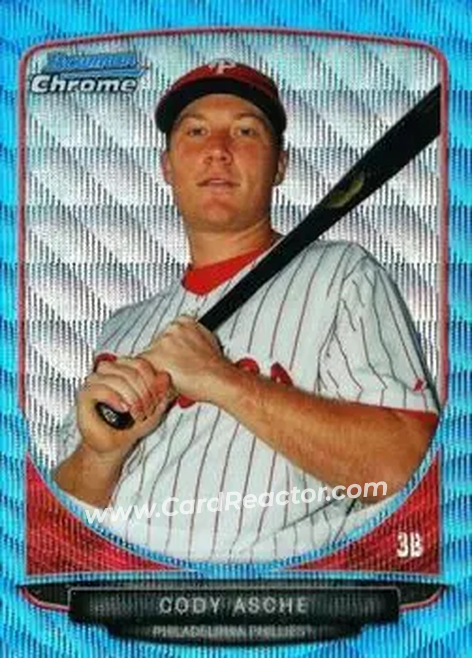 2013 Bowman Chrome - Prospects Blue Wave Refractors #BCP192 - Cody Asche - Philadelphia Phillies