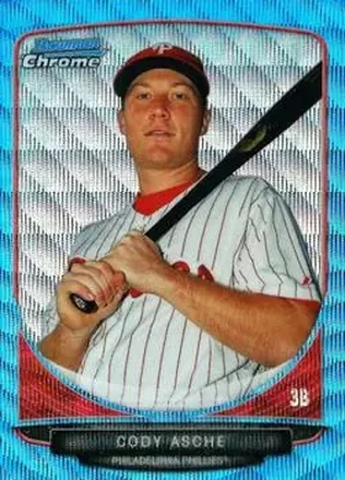 2013 Bowman Chrome - Prospects Blue Wave Refractors #BCP192 - Cody Asche - Philadelphia Phillies