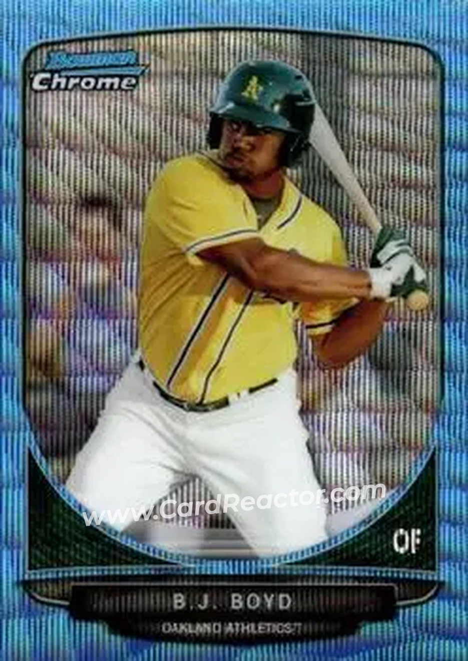 2013 Bowman Chrome - Prospects Blue Wave Refractors #BCP203 - B.J. Boyd - Oakland Athletics - Front